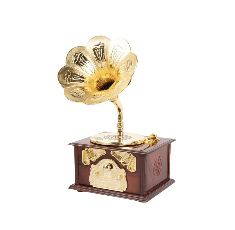 Gold Gramophone Decoration